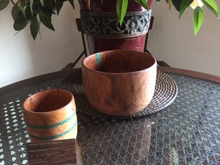 mesquite bowl and cup